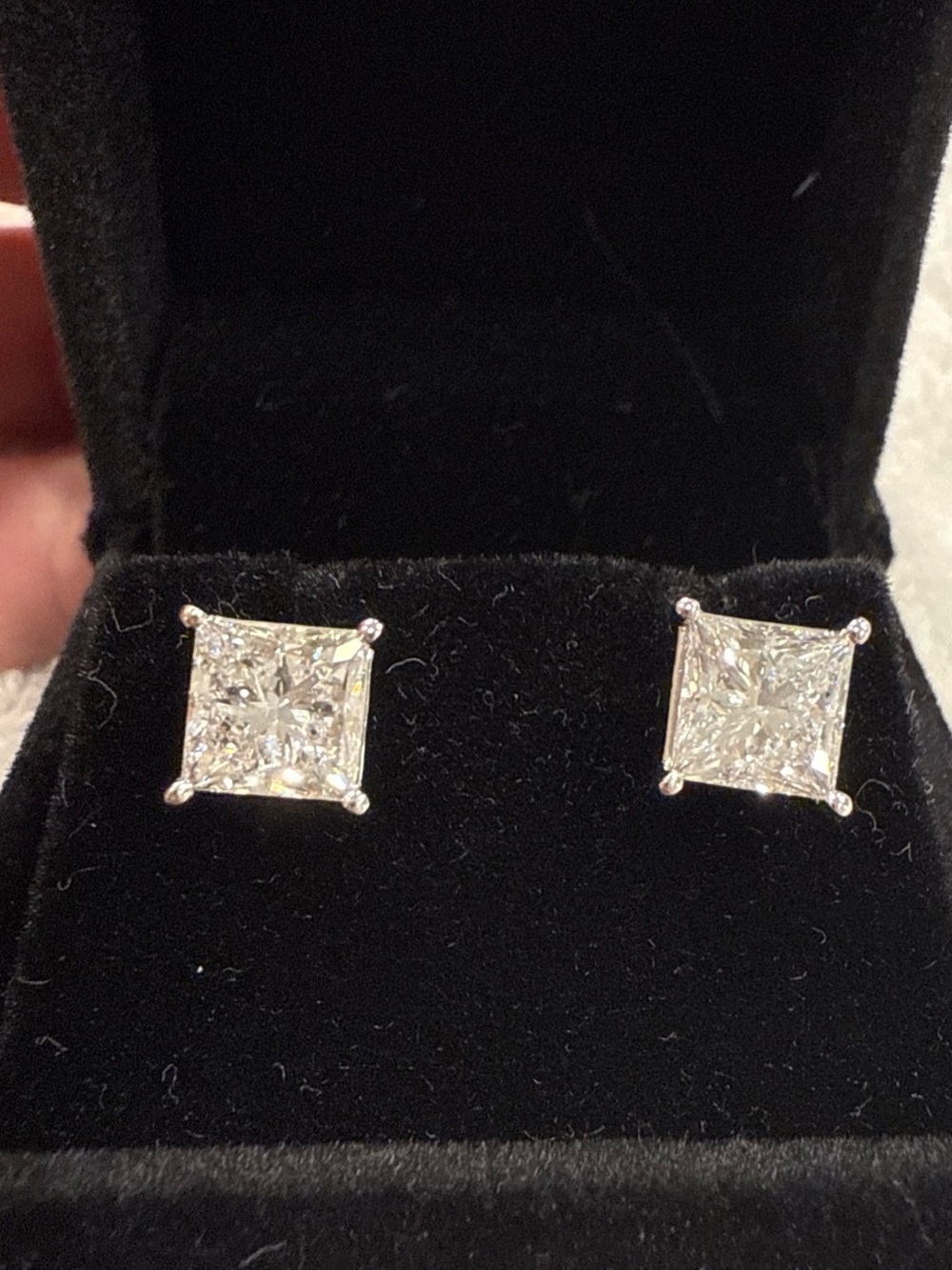 Grown Brilliance 4.18 CTW Lab Diamond Studs 14K White Gold IGI E VS1